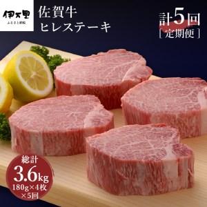 ふるさと納税 佐賀牛 ヒレ ステーキ　総計3.6kg J412 佐賀県伊万里市