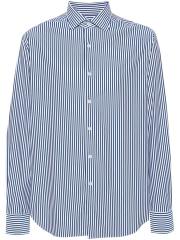 Xacus - vertical-stripe shirt - men - Polyamide/Elastane - 40 - Blue