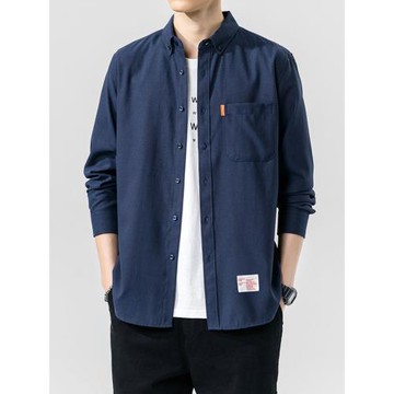 襯衫男長袖2025春秋季新款上衣外套寸衫休閑寬松高級感商務襯衣潮