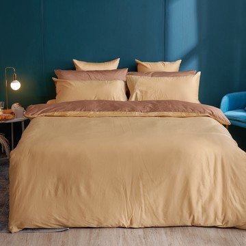 戀家小舖【極致米色】雙人加大床包 60支精梳棉 台灣製