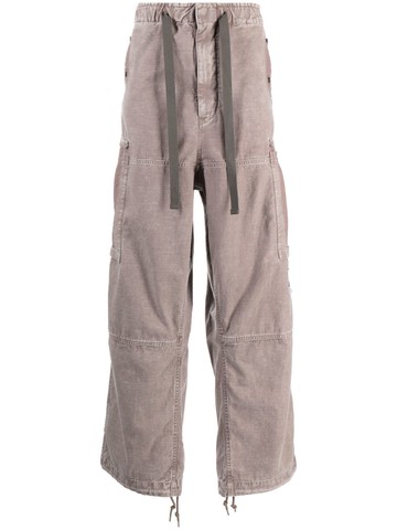 Maison MIHARA YASUHIRO - drawstring mid-rise cargo jeans - men - Cotton - 48 - Pink