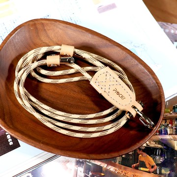 【Prockr】手機背繩-裸色革2-花色繩/手機掛繩/證件繩