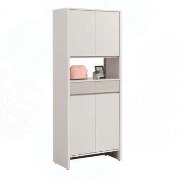 文創集 杜蘭2.7尺四門二抽中空玄關櫃 -80x40x200-cm免組