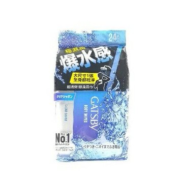 附發票✅ GATSBY 爆水 擦澡濕巾 當天出貨 24張/包 現貨直送