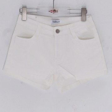 VICTORIA 中腰雙彎袋白色短褲 V55247-80
