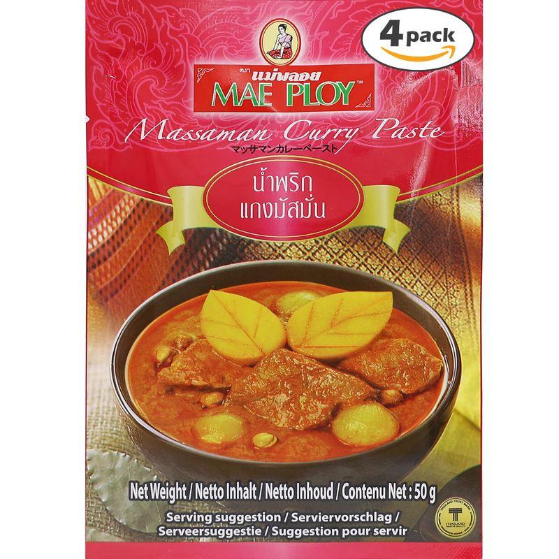 MAE PLOY マッサマンカレーペースト 50グラム 4袋セット メープロイ MASSAMAN CURRY PASTE 50g タイカレー