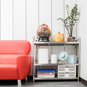 【誠宜居家】80x50x91公分 (三面圍欄-三層不鏽鋼置物架)升級款加粗加厚-加強底部橫梁 收納架 不鏽鋼置物架 不銹鋼置物架 廚房不銹鋼置物架 置物架 家電架 廚房架 架子