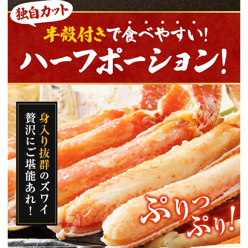 ズワイガニ ボイル済み 600g カット済 ハーフポーション 送料無料 ずわい カニ 蟹 お刺身OK かにしゃぶ かに刺し お取り寄せグルメ 海鮮 丼 年末 お歳暮 [冷凍]