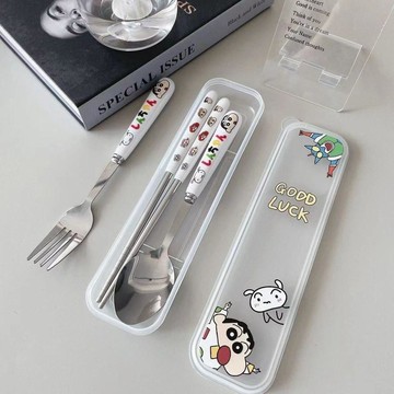 🌞包包優選寶藏品🌟🌟ins網紅餐具筷子勺子叉子套裝學生少女學生宿舍上班族便攜收納盒🌞
