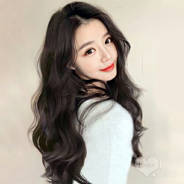 成人or娃娃裝扮假髮 中分瀏海大波浪長捲髮 / 黑色【本商品含有兒少不宜內容】