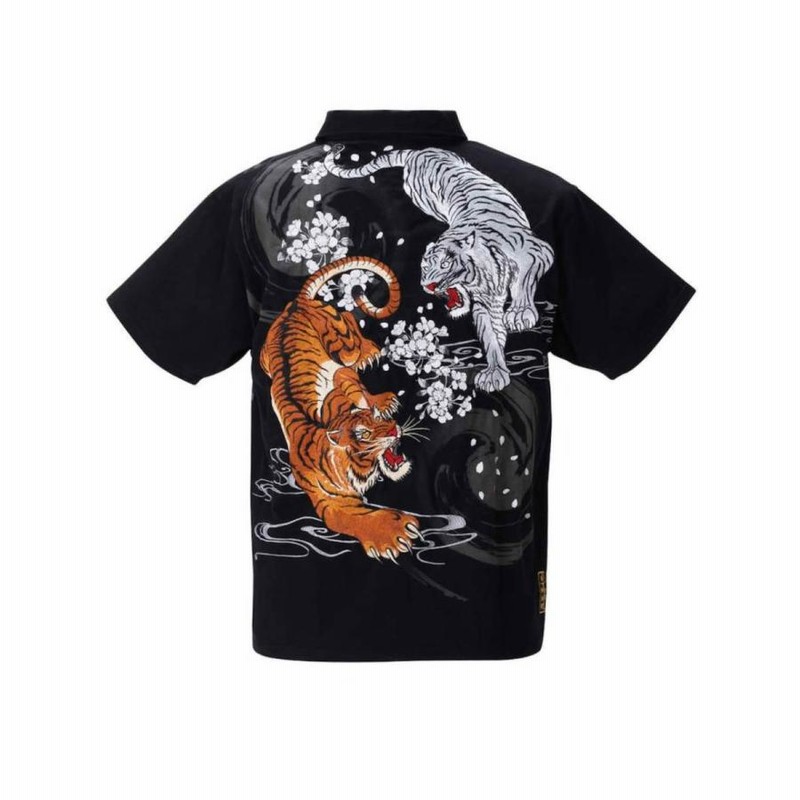 極美品✨ ポロシャツ 虎 サイズ6 XL 総柄 ポリエステル ポロシャツ】色柄サイズOK！あなただけのタイダイ柄 S〜XL 綿100
