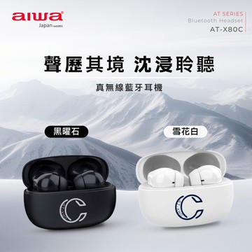 AIWA愛華 ENC真無線藍牙耳機(附收納袋) AT-X80C