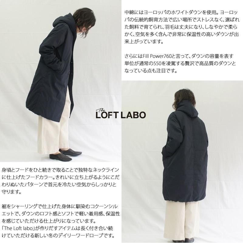 ロフトラボLOFT LABOダウンジャケットロングコート グレーネイビー1-