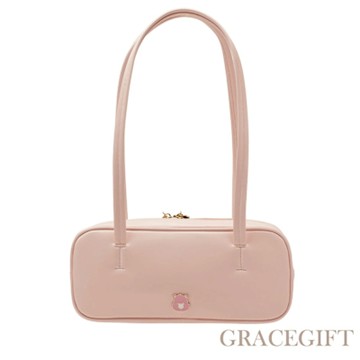 【Grace Gift】Care Bears-樂觀小熊韓系肩背法棍包 粉紅