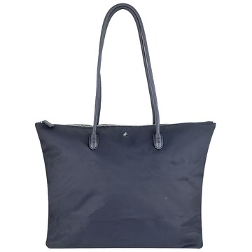 agnes b. 黑尼龍布拉鍊大型托特包