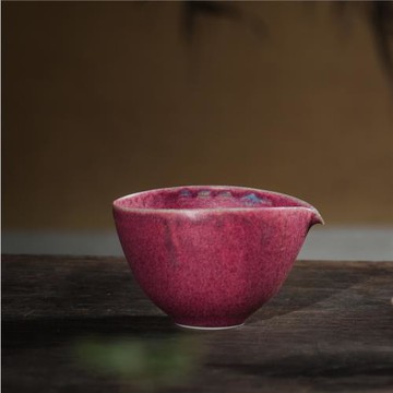 鄭家小口長沙窯 銅紅釉落英啞光質感圓潤飽滿適手公杯