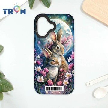 TRON IPhone 16 月球上的兔子 防摔太空載具殼 透黑 軟硬 手機殼