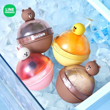 LINE FRIENDS冰球模具圓球形冰格輕松脫模家用食品級硅膠冰塊神器