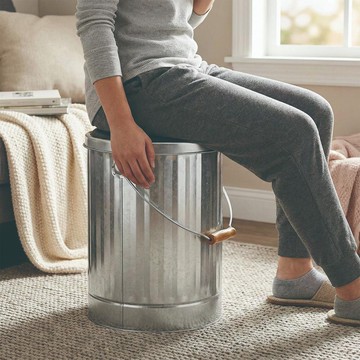 【日本 OBAKETSU】手工製凳子儲物桶 M