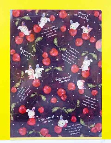【震撼精品百貨】 Sentimental Circus 憂傷馬戲團 SAN-X A4文件夾/資料夾-黑櫻桃#74050 震撼日式精品百貨