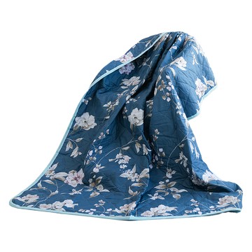 Blue Cat 藍貓 石墨烯涼被 3M吸濕排汗 台灣製造  195 x 150cm  花情似意 藍色