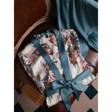 真絲睡袍春夏秋真絲睡衣女高級感100%桑蠶絲睡衣真絲吊帶睡裙套裝