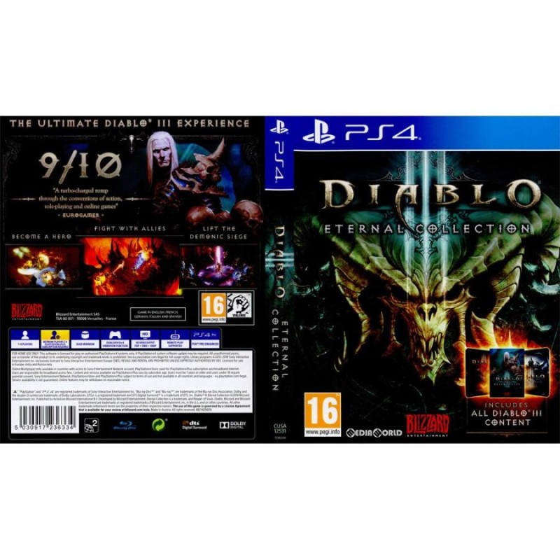 中古即納』{PS4}Diablo III: Eternal Collection(ディアブロ3 エターナルコレクション)(EU版)(CUSA-12531)(20170627)  | LINEブランドカタログ