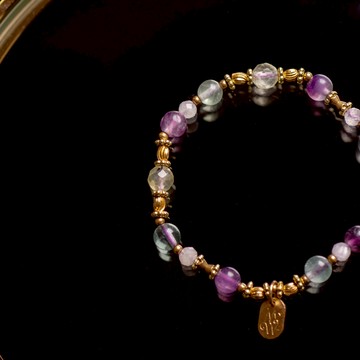 微醺氣泡飲｜螢石葡萄石手鍊 C1379