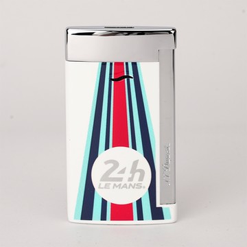 S.T.Dupont 都彭 Slim 7 利曼24小時耐力賽 聯名款 臻薄防風打火機 1212購物節 送禮推薦-白藍紅條紋/銀殼 027788