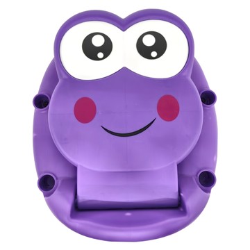 甲克蟲 兒童座便器  聚丙烯材質  尺寸30.5x35.5x48.5cm  紫蛙  1盒
