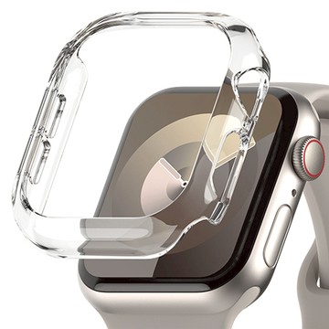 Sinjimoru 全覆蓋一體式硬殼智慧手錶保護殼  Apple Watch 10 46mm  水晶透明  1個