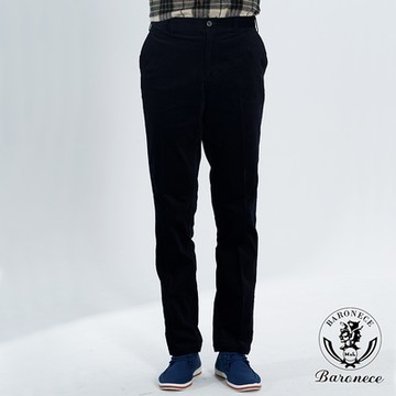 BARONECE 日系風格保暖休閒平面褲_黑(618130-11)