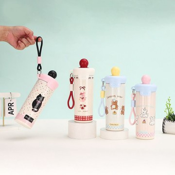 新品✨316可愛懸浮球保溫杯高顔值水杯新款夏季保冰保冷外出禮品吸管杯大容量隨身杯不鏽鋼內膽高顏值保溫水壺 FJGS