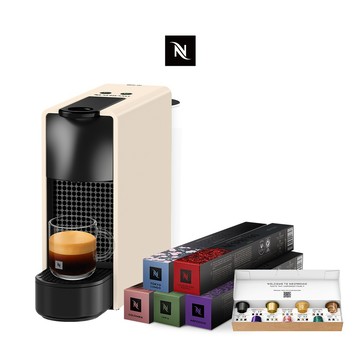 【Nespresso】膠囊咖啡機Essenza Mini(四色任選) & 50顆膠囊組(贈咖啡組)