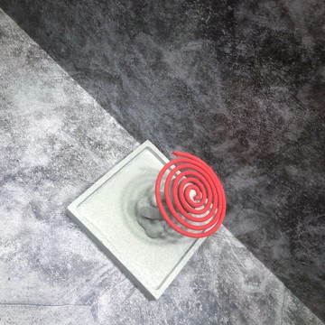 水泥製 2.0版 印度阿三造型摩艾 線香盤 盤香組  交換禮物