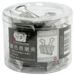本月熱銷推薦 滿額再折【史代新文具】手牌SDI 0233-T銀色41mm長尾夾18支