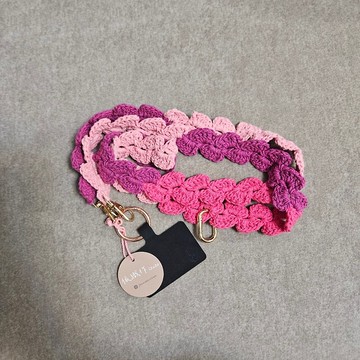 純棉手工鉤織手機背帶掛繩兩用 多色  可客製