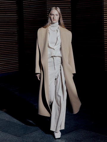 SENNE Cashmere Shawl Collar Handmade Coat