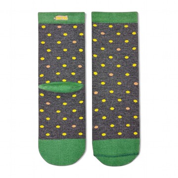 BestTag 小圓點襪  黃綠 22-28cm