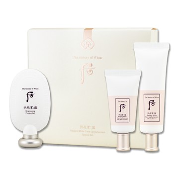 《Whoo 后》拱辰享雪白提亮煥膚禮盒（提亮防曬乳 50ml+ 25ml+ 煥膚凝膠 45ml）