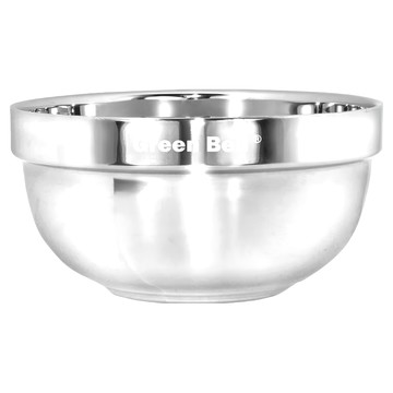 Green Bell 綠貝 304不鏽鋼晶緻隔熱碗 10入  隔熱碗  銀色  1組