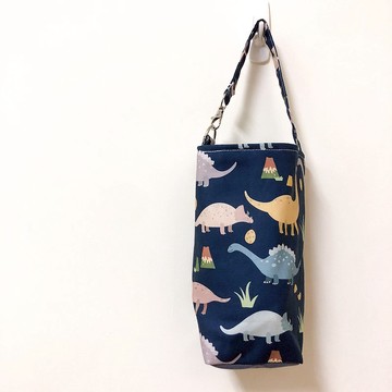 【雪花梨】侏羅紀 手工飲料提袋/ 散步小提袋/ 環保杯袋