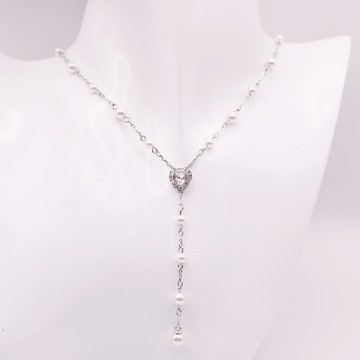 SWAROVSKI 施華洛世奇 Ariana Grande x Swarovski Y形項鏈 鍍白金色