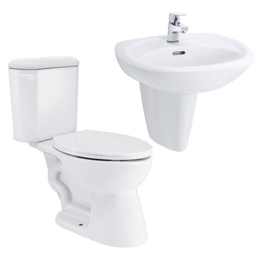 和成 HCG 三件式組合 馬桶130+面盆367+龍頭6188排水管距40公分