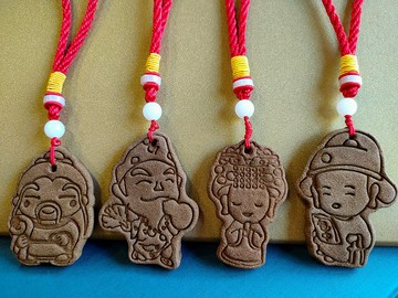 手手桂花/單面Q版神像香牌