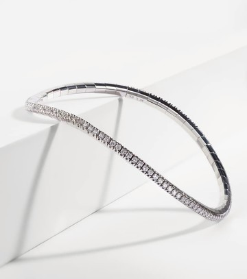 Bucherer Fine Jewellery Stretchy 18kt white gold bracelet with diamonds