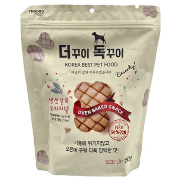 THE DOG 寵物零食 爐烤點心餅乾 魚肉91%以上  原味  150g  1包