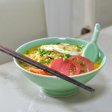 龍泉青瓷日式斗笠碗 家用大號面碗湯碗飯碗 酒店創意陶瓷餐具粥碗