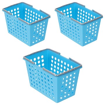 KEYWAY 聯府 水星方型提籃 多用途收納籃  247 x 160 x 165mm  顏色隨機  3個