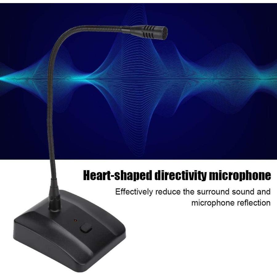 会議コンデンサーマイク デスクトップ有線マイクロホン 高さ調節可能グースネックマイク ハート型指向性静電容量マイク Web会議、ビデオ会議、